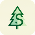 Stegins Evergreen Residences logo, a green pine tree with a stylized dollar sign